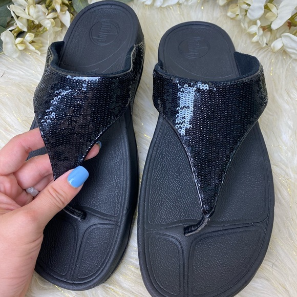 FitFlops Electra sequin thong Sandals sz 10 - Picture 7 of 7